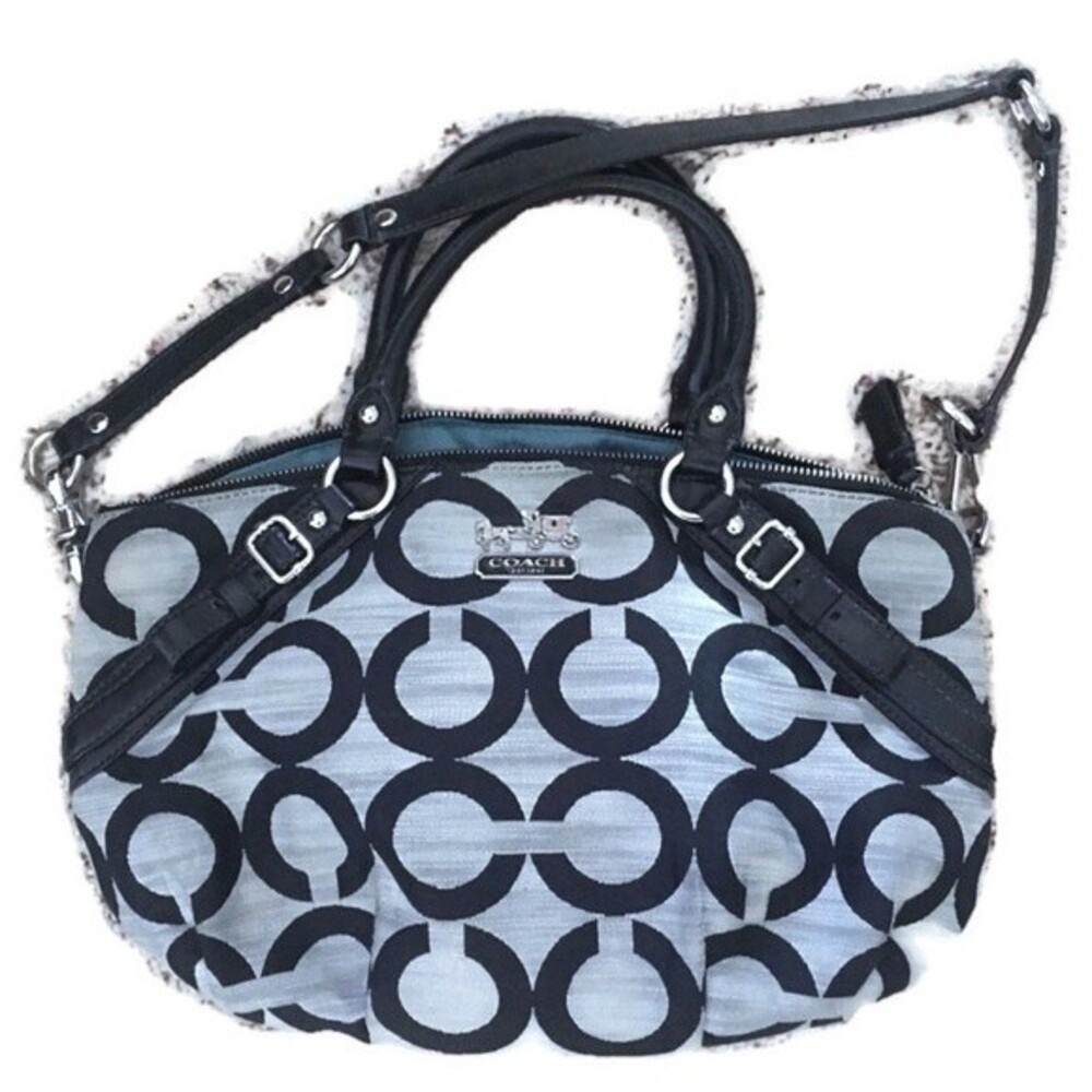 Coach Poppy Logo Big C Black Satchel Hobo …